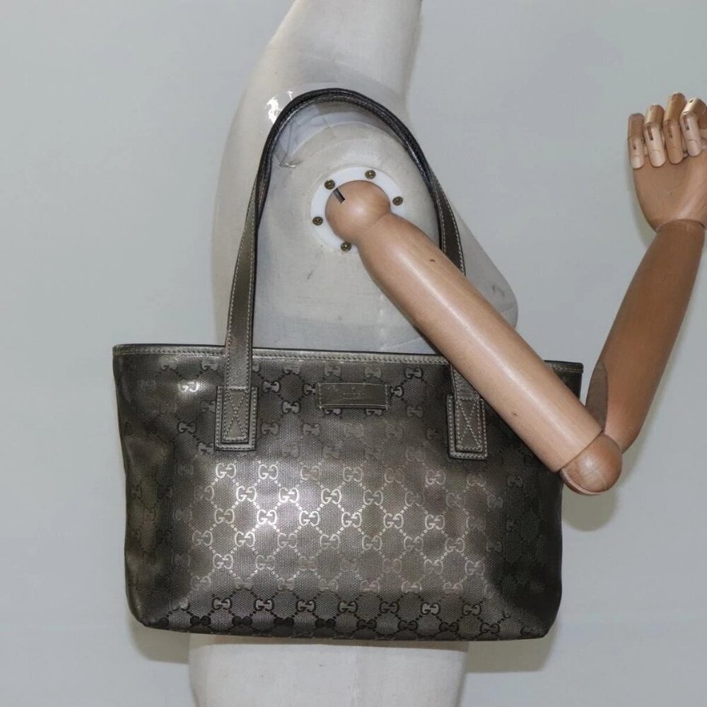 GUCCI GG implementation Tote Bag Khaki 211138 Auth KD120 - Picture 14 of 16